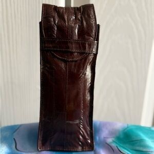 Brown Eel Leather Sunglasses Case